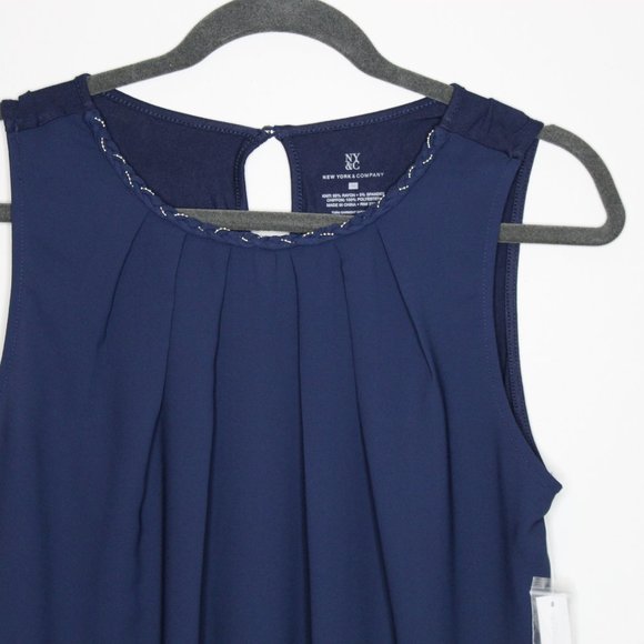NWT Navy Blouse - Picture 3 of 3